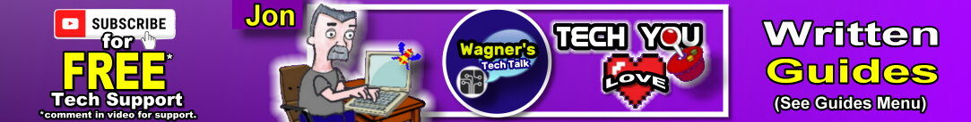 A purple background with the words wagner 's tech talk in it.